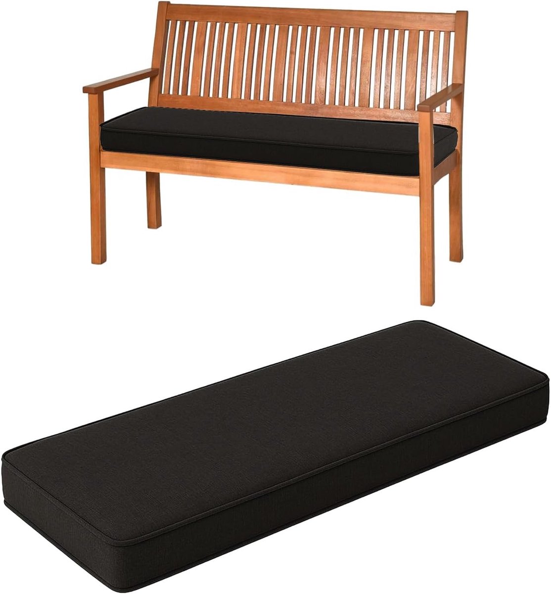 Bankkussen - Zitkussen Tuinbank - Buiten Zitten - Antislip Achterkant - 180x50x5 cm - K