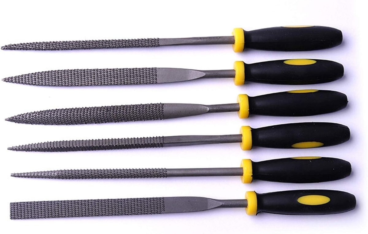 Metalen Vijlenset - Raspen Handvijlen - Metaal Bewerken - Koolstofstaal Constructie - 6 stuks 4x160mm - Niet gespecificeerd