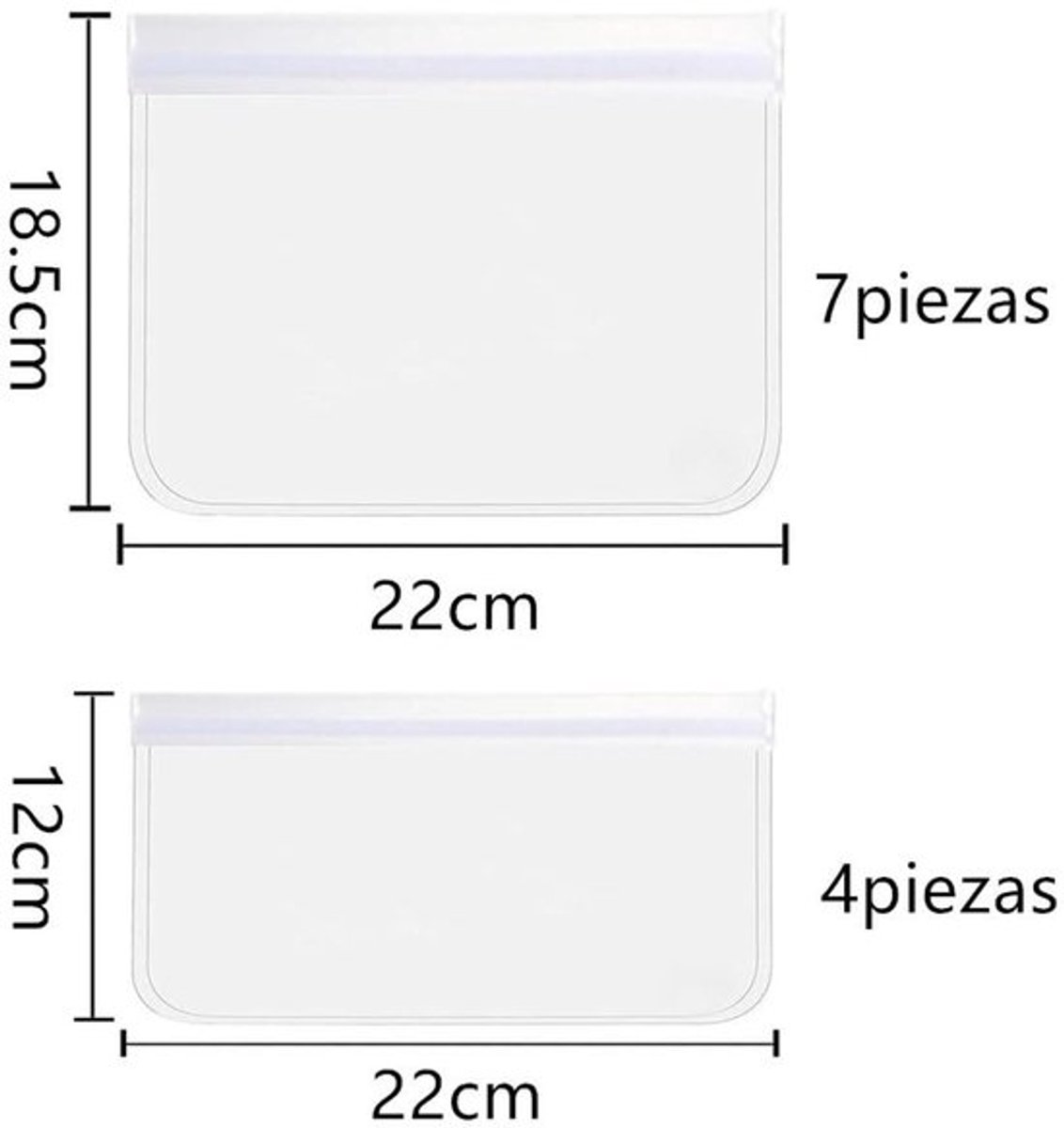 Allecto - Herbruikbare Zakjes - 11-delige Set - Voedselopslag - Silicone - Duurzaam
