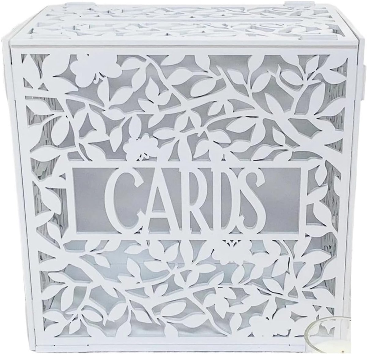Bruiloft Kaartendoos - Decoratieve Box - Geld Enveloppen - Eenvoudige Montage - 25.4 x 14.7 cm - Wit