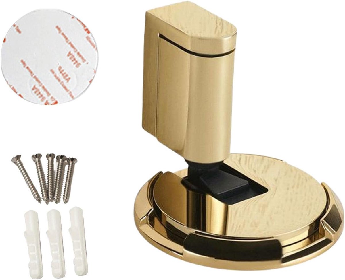 Deurstopper - Deurvanger - Deuren Open Houden - Verstelbare Lengte - 62 x 4 x 1 cm - Goud