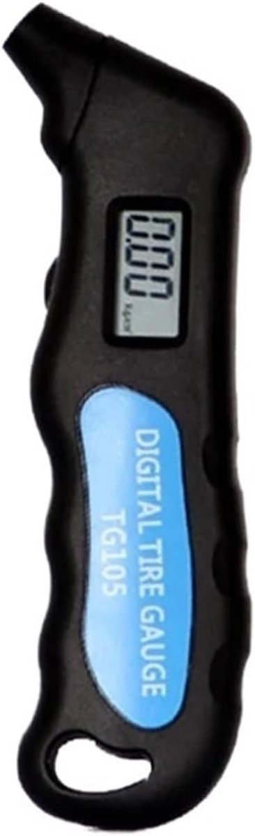 Digitale Bandenspanningmeter - Voertuigtester LCD - Banden Controleren - Met Achtergrondverlichting - 50 Gram - Zwart