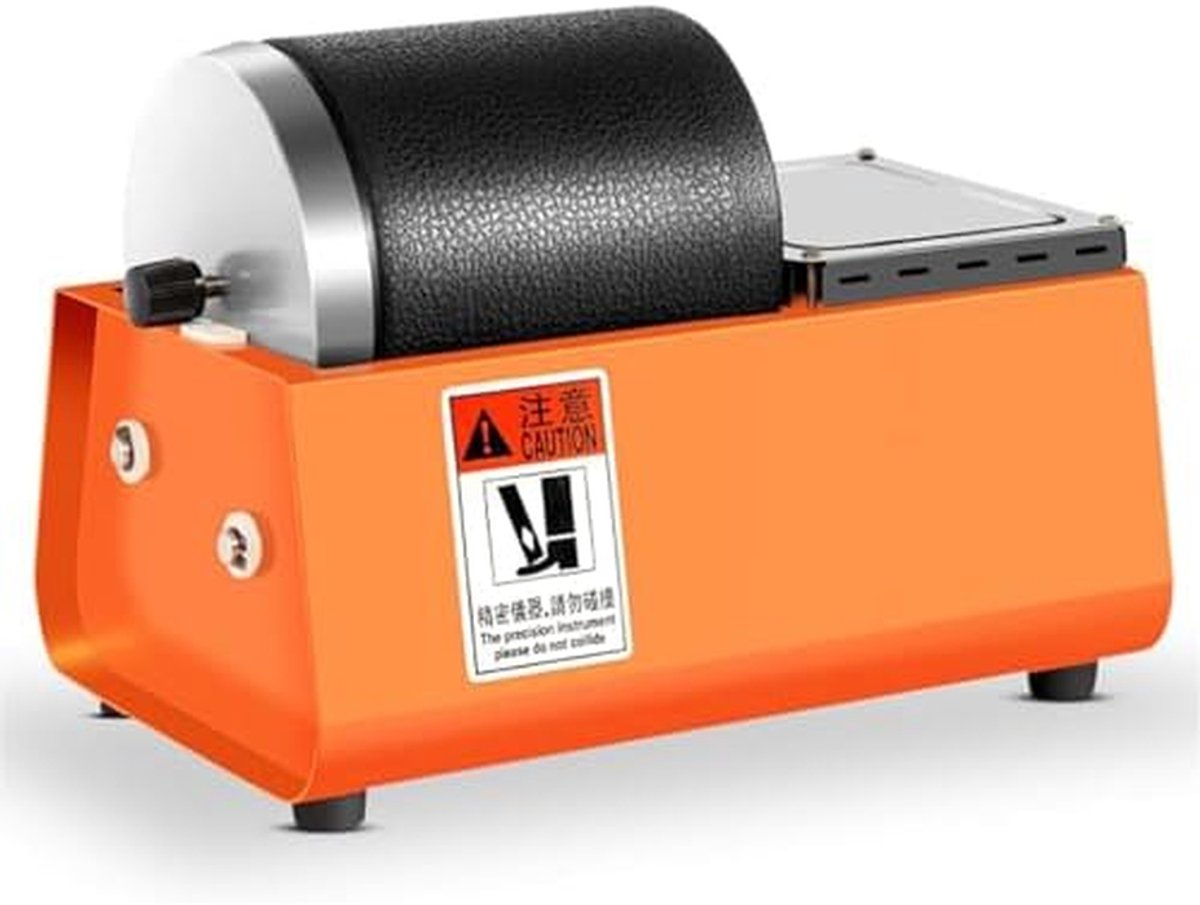 Elektrische Steenpolijster - Tumbler Machine - Stenen Bewerken - Geluidsarme PU Cilinder - 2.5 kg Capaciteit - Zwart