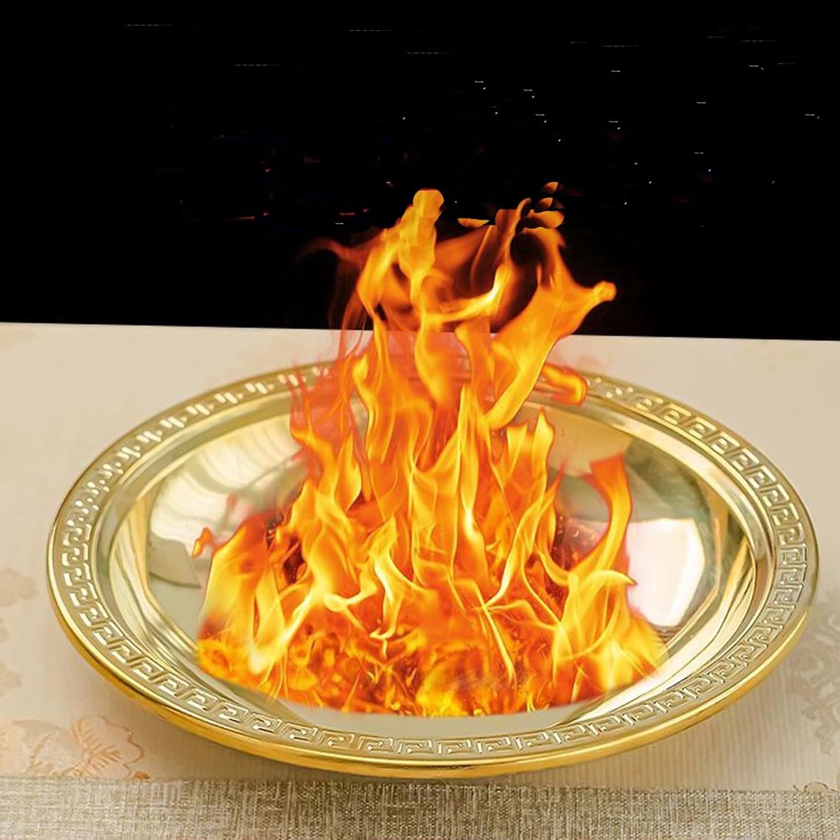 Vuurkorf - Papierbrander - Afval verbranden - Roestvrij staal - 32 cm - Goud