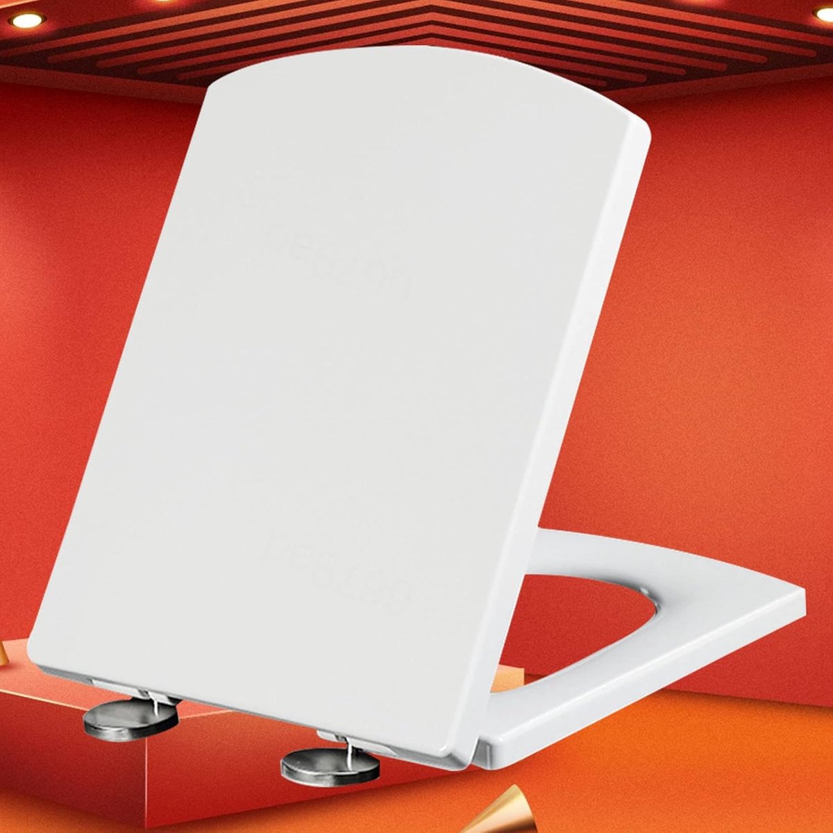Wc-bril - Toiletbril deksel - Badkamer vernieuwen - Soft-close mechanisme - 34.5x43cm - Wit
