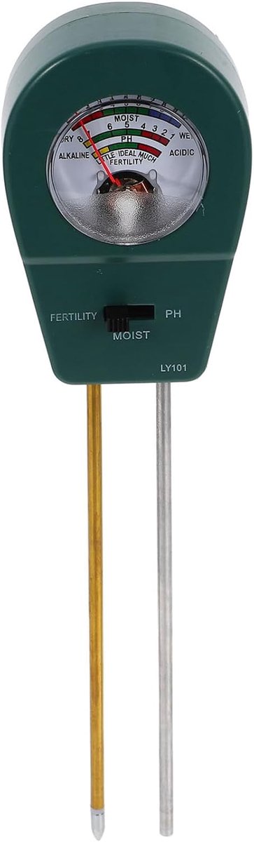 Bodem Tester - Vochtmeter Plant - Planten Verzorgen - Meet Vocht pH - 25 cm - Groen