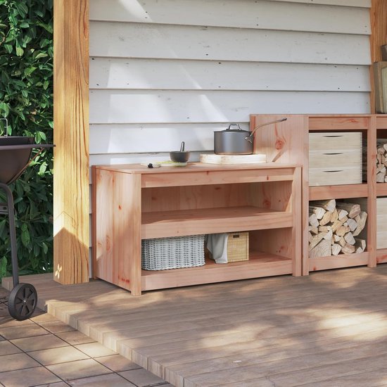 Buiten Keuken Kast - Opbergkast Tuin - Keuken Organiseren - Massief Douglas Hout - 106x55x64 cm - Bruin — afbeelding 2