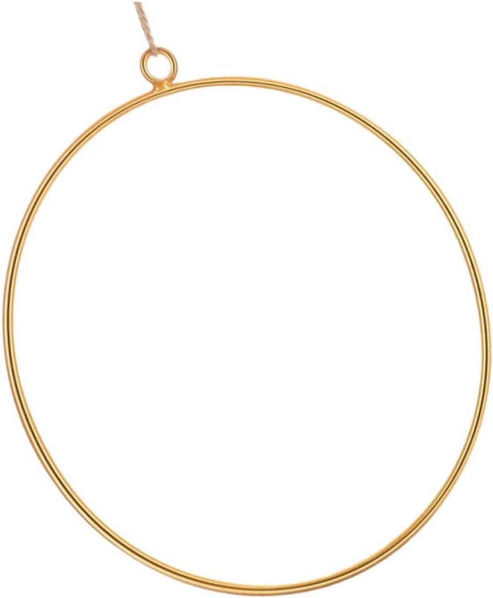 Metalen Krans Frame - Bloemen Ring - Decoratief Ophangen - Veelzijdig Ambachtelijk - 25 cm Diameter - Goud