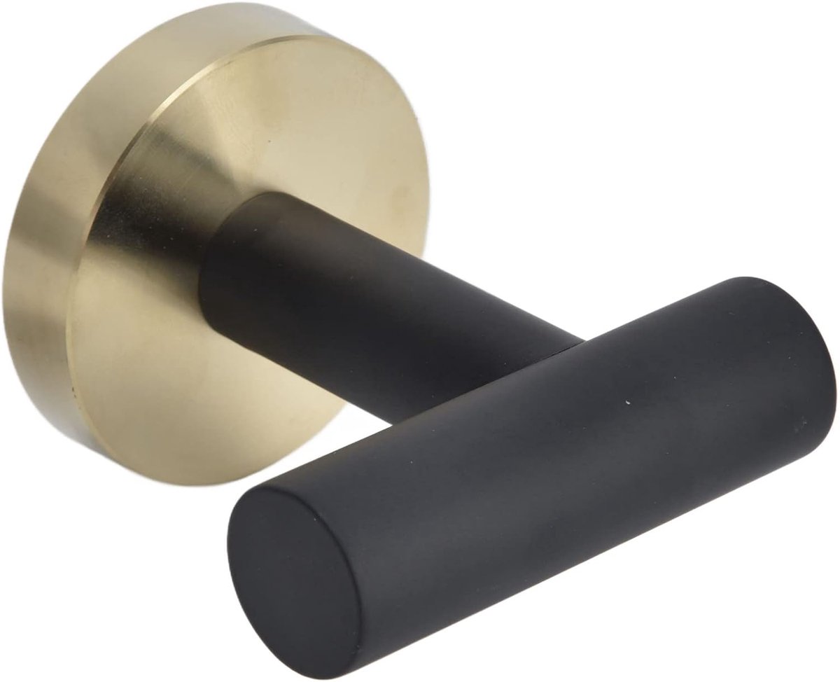 Handdoekhouder - Wandhaak - Opslag Organisatie - 4 Lagen Coating - 6 x 7.5 x 5 cm - Zwart Goud