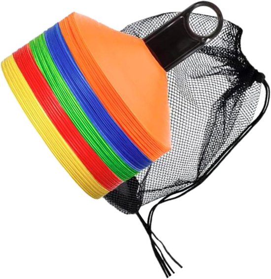 Sport Trainingskegels - Markeerpionnen Veldkegels - Sport Training Afbakenen - Slijtvast PE Materiaal - 50 Stuks - Veelkleurig — afbeelding 4