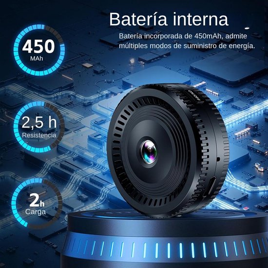 Draadloze WiFi Camera - Mini Monitor Camera - Huis Beveiliging - Compact Nachtzicht - 5.5 cm Breed - Zwart — afbeelding 4