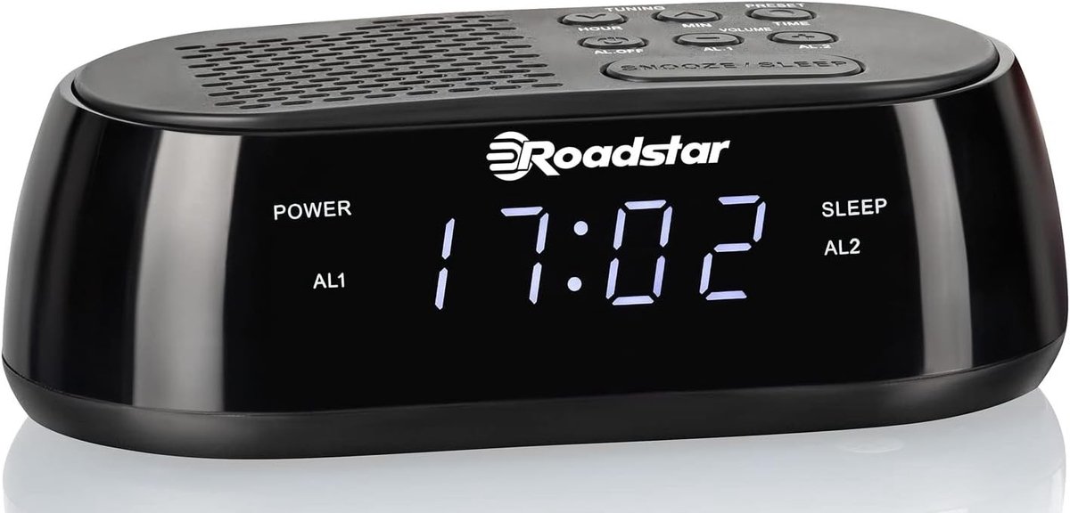 Radiowekker - Zwart - Digitale PLL-FM Radio - USB-oplaadfunctie - Voor Thuisgebruik