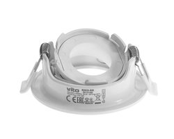 VITO Riko-RR - Ronde Verstelbare Inbouwspot GU10 fitting - 75mm - Wit - Draaibare spot voor Plafondmontage