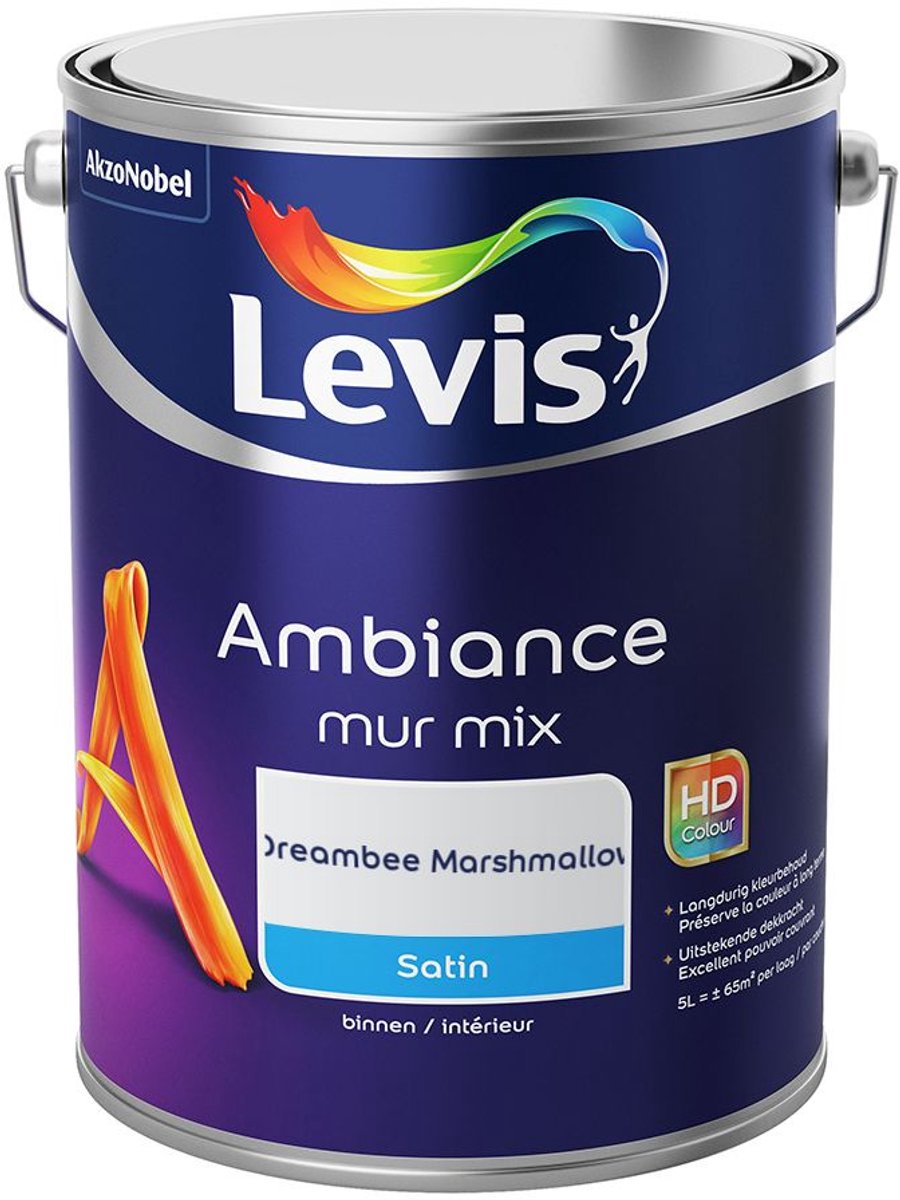 Levis - Ambiance Mur Satin Mix - Dreambee Marshmallow - Mengverf - 5 L