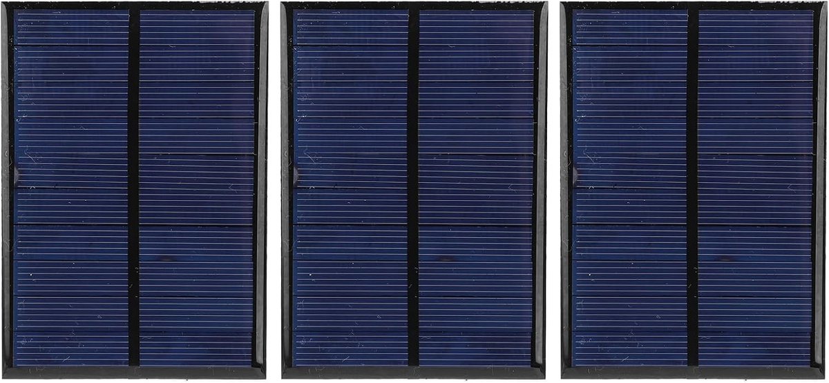 Zonnepaneel Kit - Mini Zonnecellen - Energie Projecten - Polysilicium Materiaal - 3 Stuks - Zwart