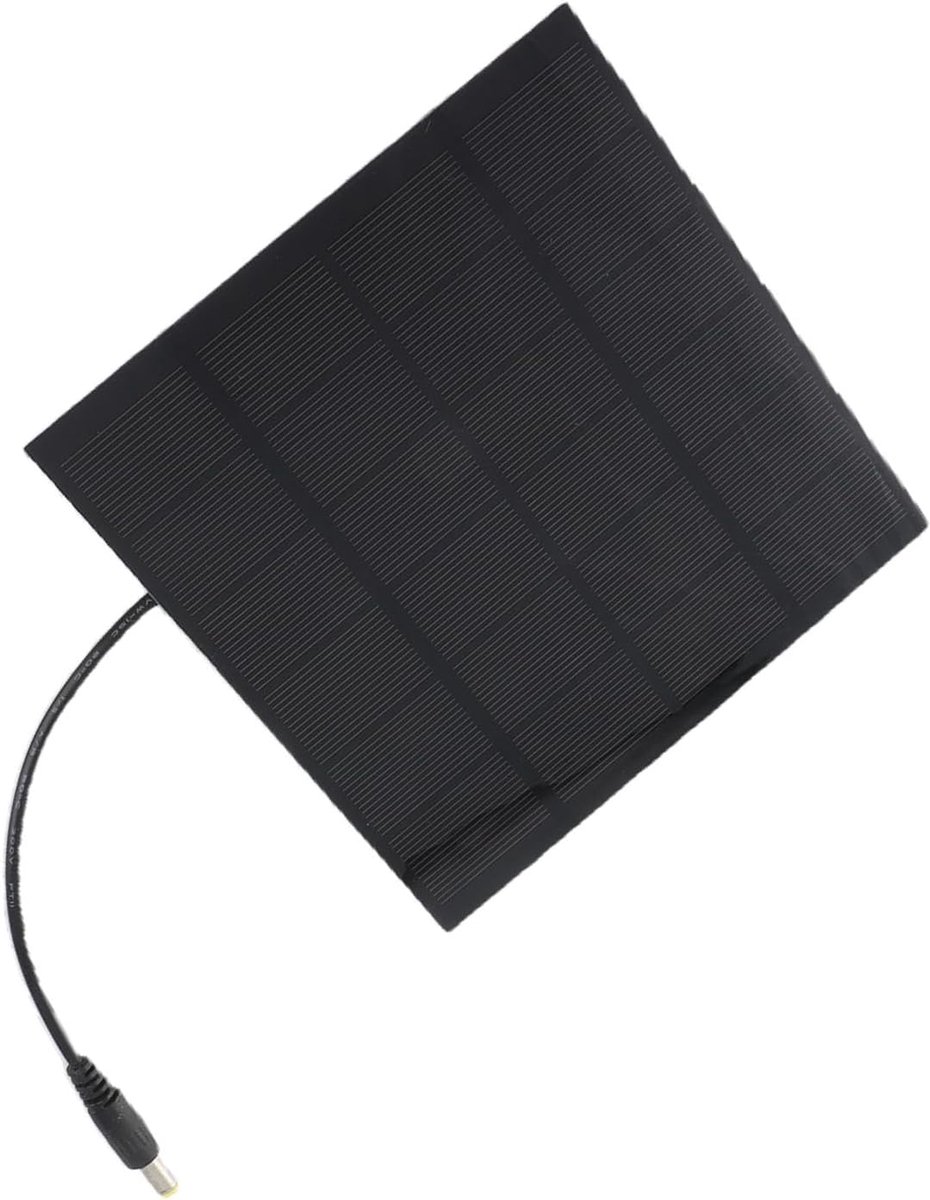 Zonnepaneel - Draagbare lader - Energie opwekken - Hoge conversiesnelheid - 17 x 15 x 2 cm - Zwart