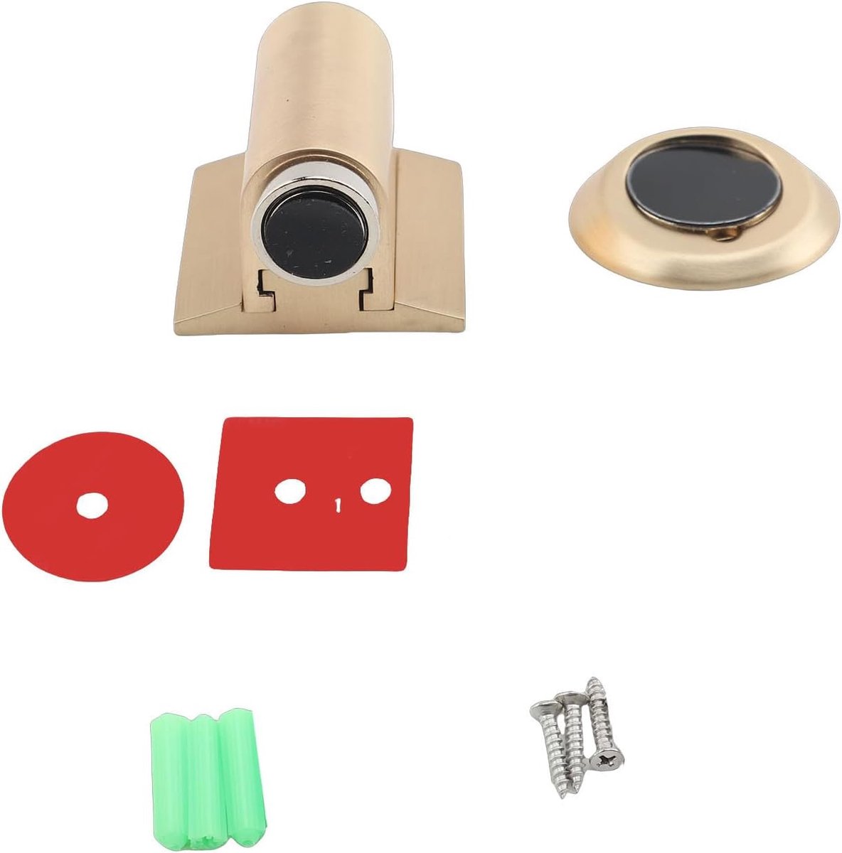 Magnetische Deurstopper - Dubbele Magneet - Deuren Open Houden - Zinklegering Constructie - 11x6x5 cm - Goud