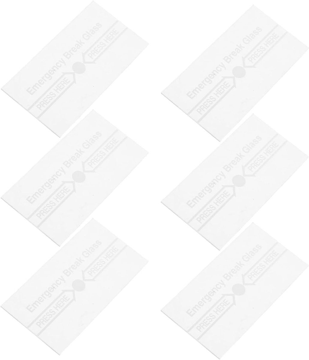 Alarm Breekglas Set - Noodglas Vervanging - Brandpreventie - Hittebestendig Ontwerp - 6 Stuks - Transparant