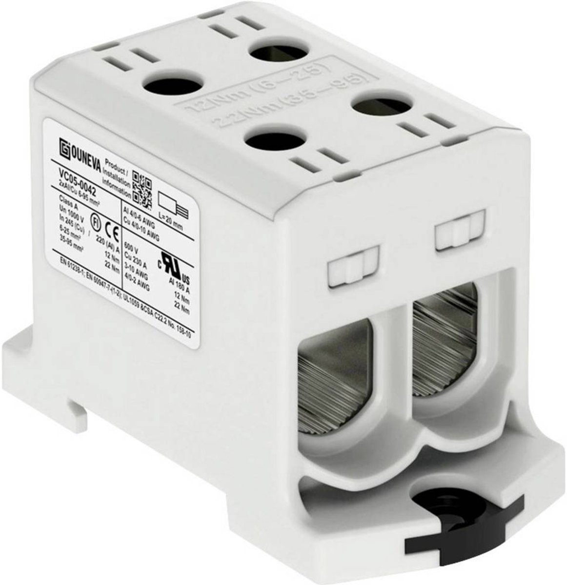 Ouneva Group VC05-0042 Verdeelblok Schroeven Grijs 1 stuk(s)