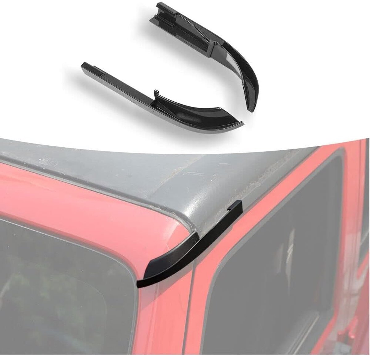 Regenafleider Hardtop - Dakgoot Verlengstuk - Auto Beschermen - Verbeterde Groef - 21 x 7 x 4 cm - Zwart