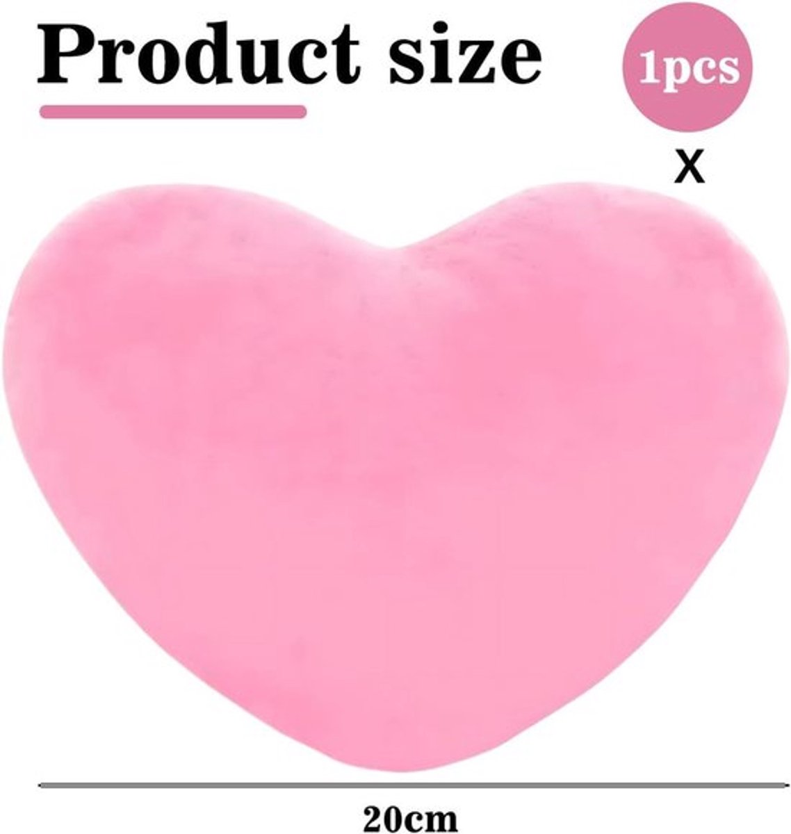 Decoratief kussen roze hartvormig van Inovra Plus voor bank en bed