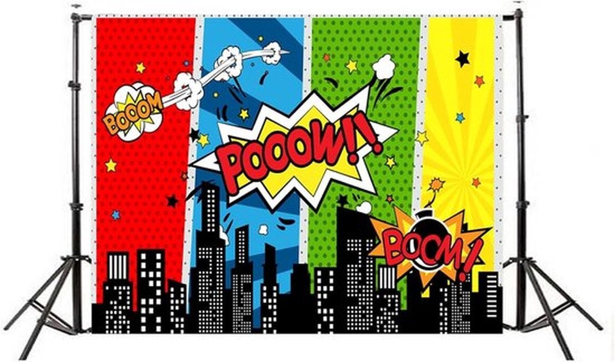 Achtergrond voor Verjaardag - Stadslandschap - Decoratieve Benodigdheden voor Baby Shower - Taart Tafel - 150x200cm