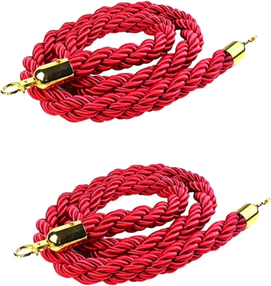 Barrière Touw - Wachtrij Touw - Publiek Begeleiden - Gevlochten Nylon - 32 mm Diameter - Zwart