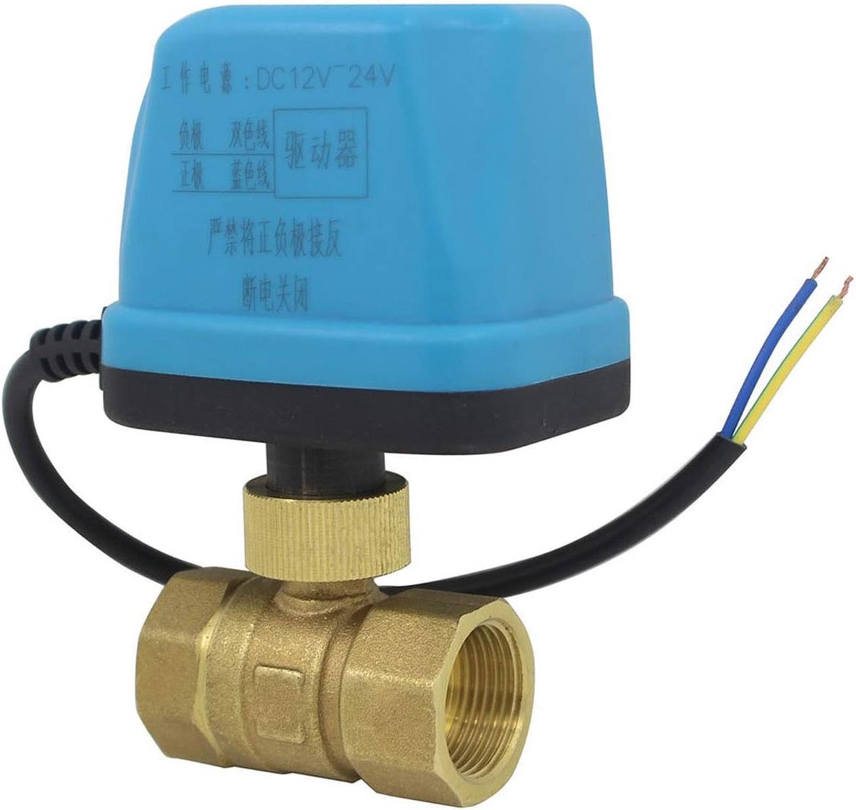 Elektrische Kogelkraan - Motorische Klep - Waterstromen Regelen - Normaal Gesloten - 1 Inch - Messing