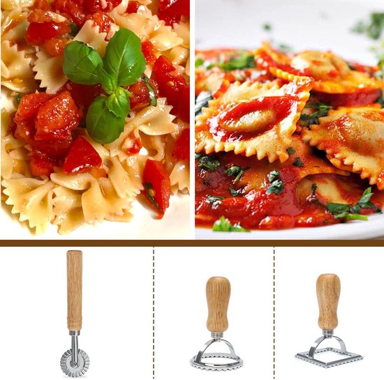 Dailygoods- Pastagereedschapsset 9-delig - Pastamachine - Pasta snijder - Raviolimakers - Accessoires - Ideaal voor thuisgebruik van Dailygoods — afbeelding 5