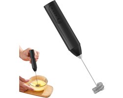 Elektrische opschuimer - Koffiemixer - Koffie Maken - Instelbare Snelheid - Oplaadbaar - Zwart