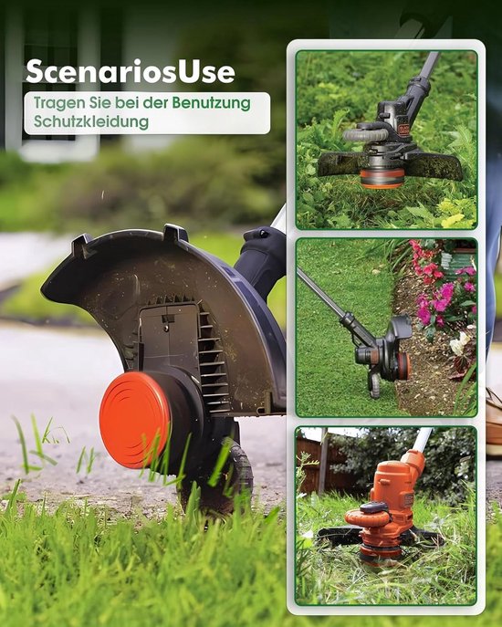 Deze set van 8 geschikt voor Black & Decker grasmaaiers heeft een diameter van 1,65 mm en bevat 9 meter maaidraad per spoel. De set bevat ook 2 reserve spoeldeksels en 2 reserveveren. — afbeelding 5
