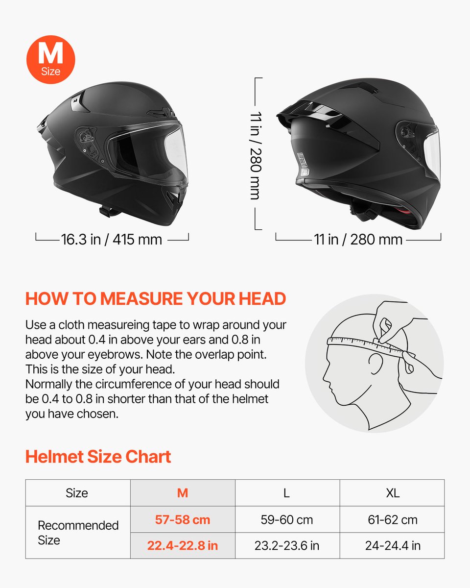 VEVOR Integraalhelm voor Motorrijders, Maat M, met Transparant Vizier, ECE 22.06 Gecertificeerd, Integraalhelm voor Mannen en Vrouwen, Integraalhelm met Bluetooth-Luidsprekercompartiment, Bromfietshelm, Zwart – foto 6