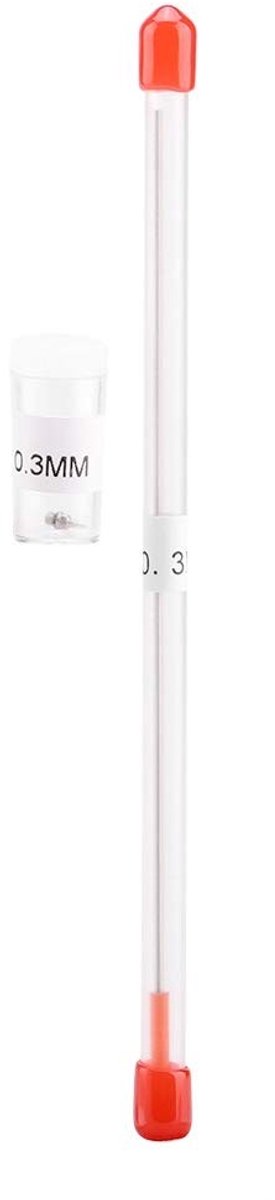 Dailygoods- Airbrush Naalden 0,2/0,3/0,5 mm - Airbrush Sproeiers - Naaldvervanging - Plastic Mondstukopslagcontainer - Roestvrij Staal - Zilver