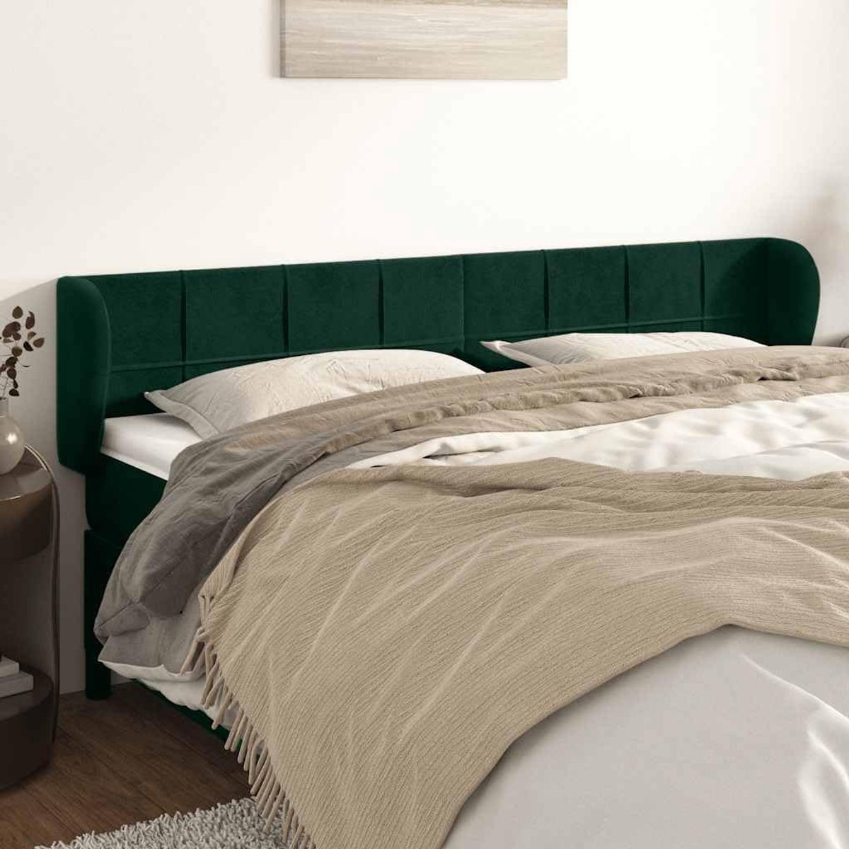 Hoofdeinde met oren - Beddecoratie - Slaapkamer aankleden - In hoogte verstelbaar - 203 cm