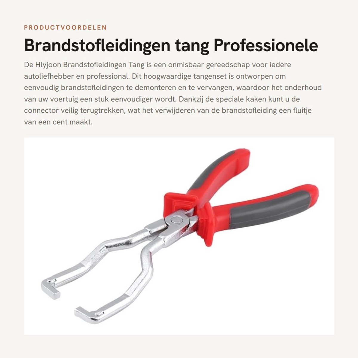 Dailygoods- Brandstofleiding Tang Professionele Demontagetool - Brandstofslang Tang - Slangklem Verwijder Tool - 45# Stalen Constructie - 22x6.5cm - Duurzaam en Betrouwbaar - Brandstoftang