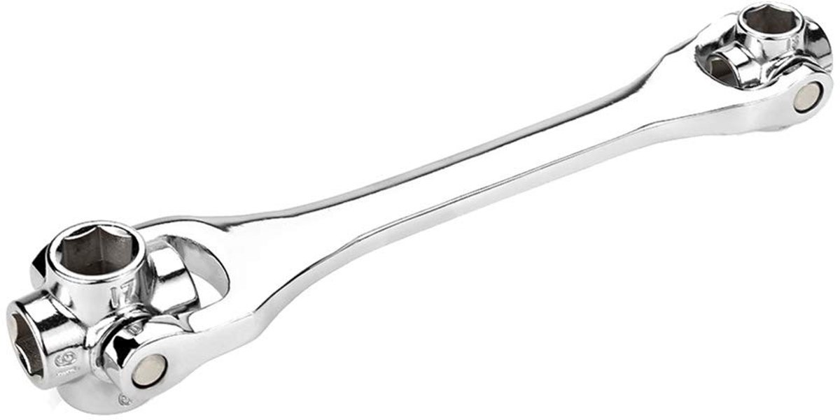 Ratelsleutel Steeksleutel 8-21 mm - Multifunctionele Dopsleutel - Compact en Draagbaar - Universele Sleutel voor Meubels en Auto - Gereed