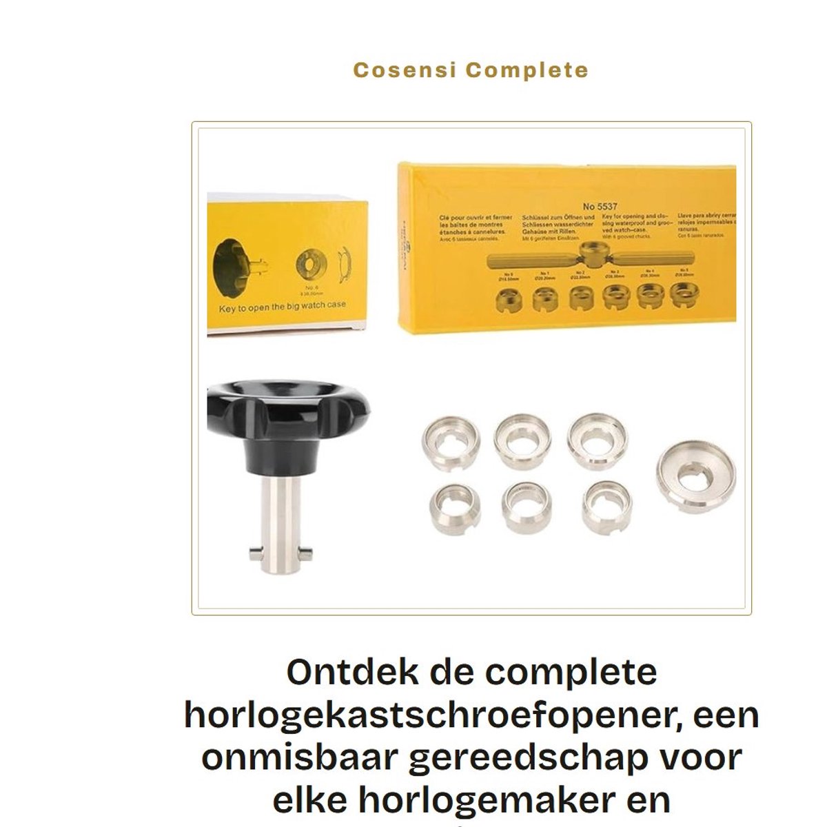 Dailygoods- Horlogekastschroefopener - Horlogemakerreparatietool - 7 Matrijzen - Duurzaam Staal - Lichtgewicht - Geschikt voor Tudor-horloge - Horlogereparatietool
