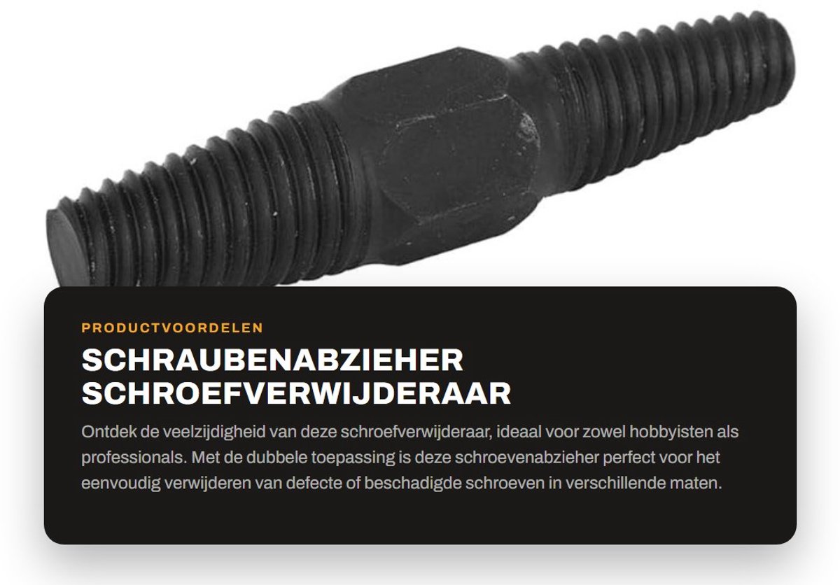 Dailygoods- Schroevenbohrer - Schroefextractorset - Dubbelkopig - Defecte Schroevenverwijderaar - Beschadigde Schroevenverwijderaar - 1/2" en 3/4" Maat - Schroefextractor