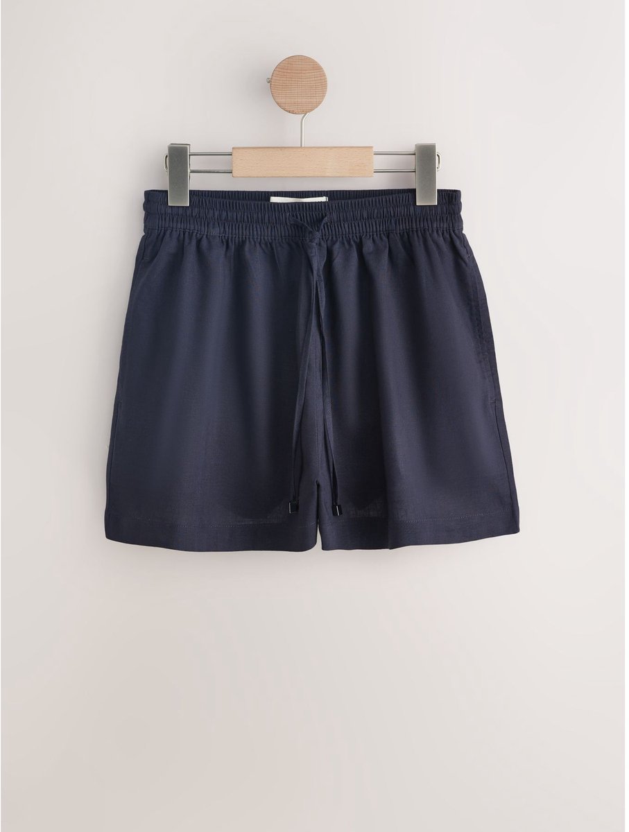 Next - Dames - Short met linnen - Blauw