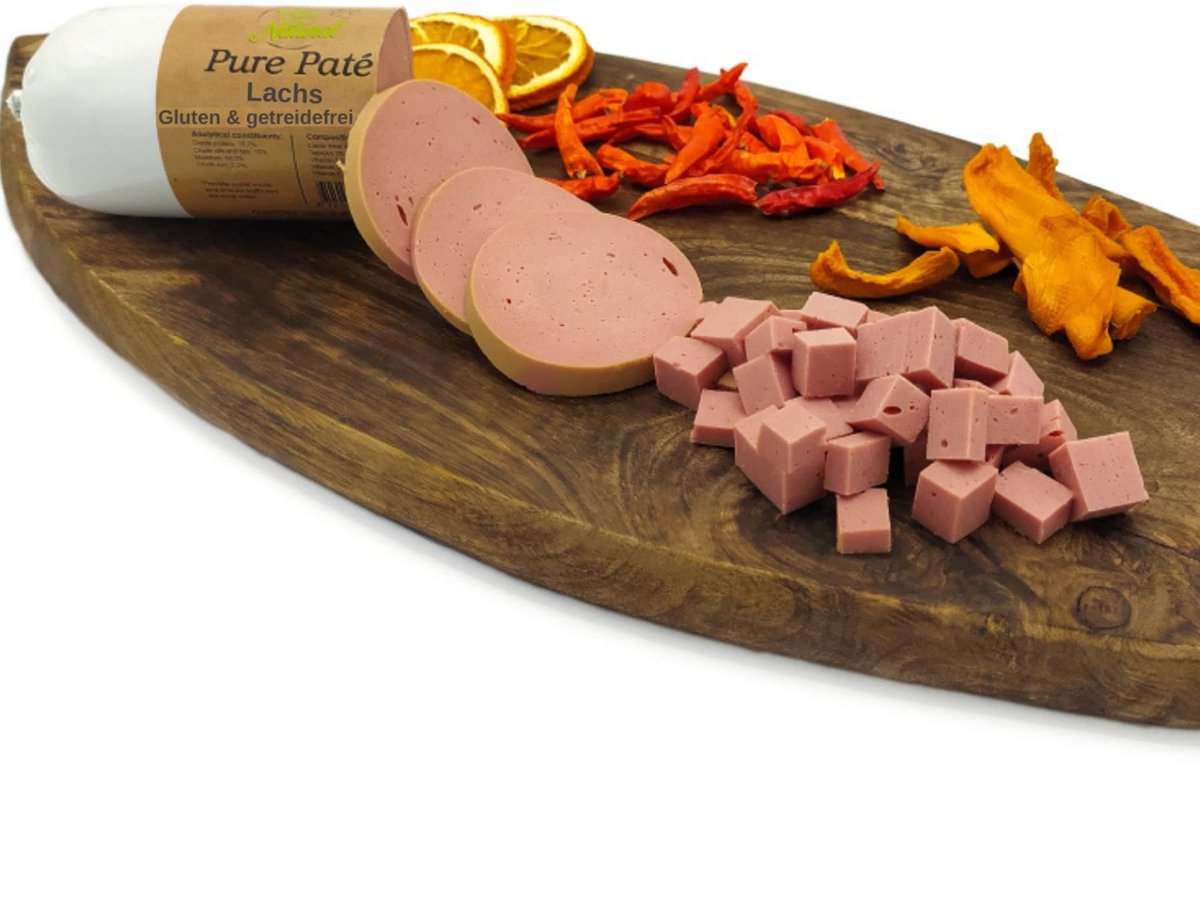 Dailygoods- Zalmworst Volledige Maaltijd - 100% Natuurlijk - Graan- en Glutenvrij - Luchtgedroogd - Rijk aan Eiwitten - 3x400g - Hondenvoer