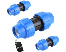 Dailygoods - SWAWIS 3 stuks PP-schroefdraad voor PE-buizen, kunststof schroefdraad, adapter van polypropyleen, klemconnector voor PE-buizen, 25 mm
