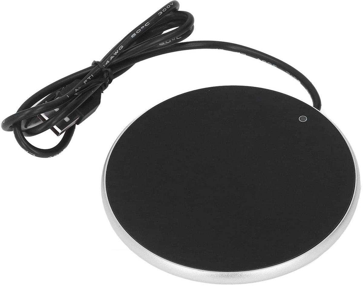 Dailygoods - USB-bekerwarmer - Koffiewarmers voor kantoor - Draagbare theewarmers voor warme dranken - Zilver - Ideaal voor thuis en op kantoor - Comp...