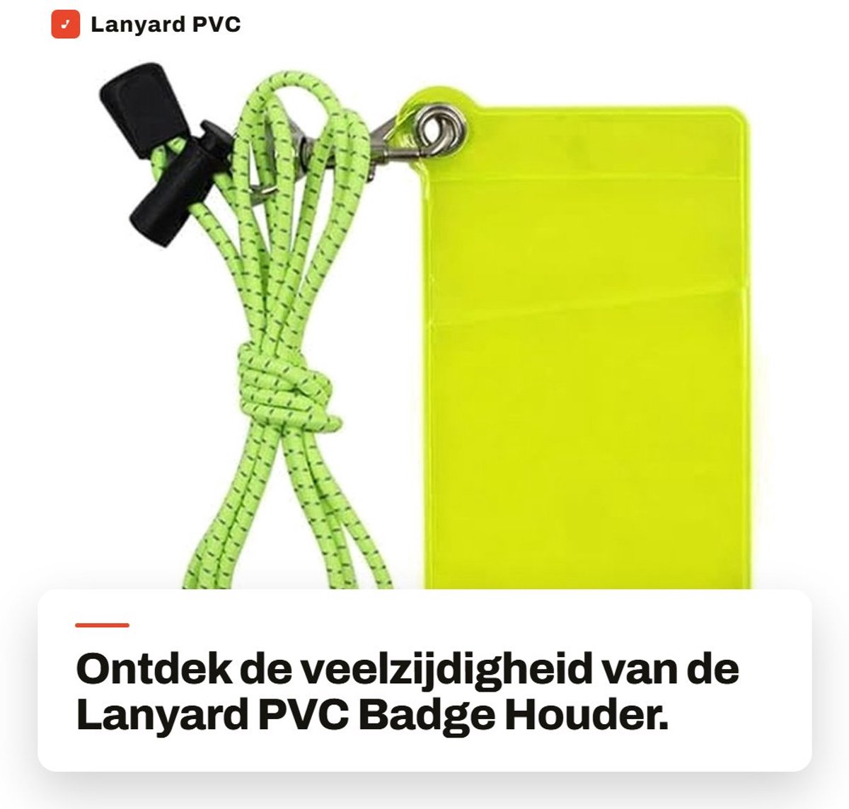 Dailygoods- Badgehouder met Trekkoord - Pvc Badgehouder - Waterdichte