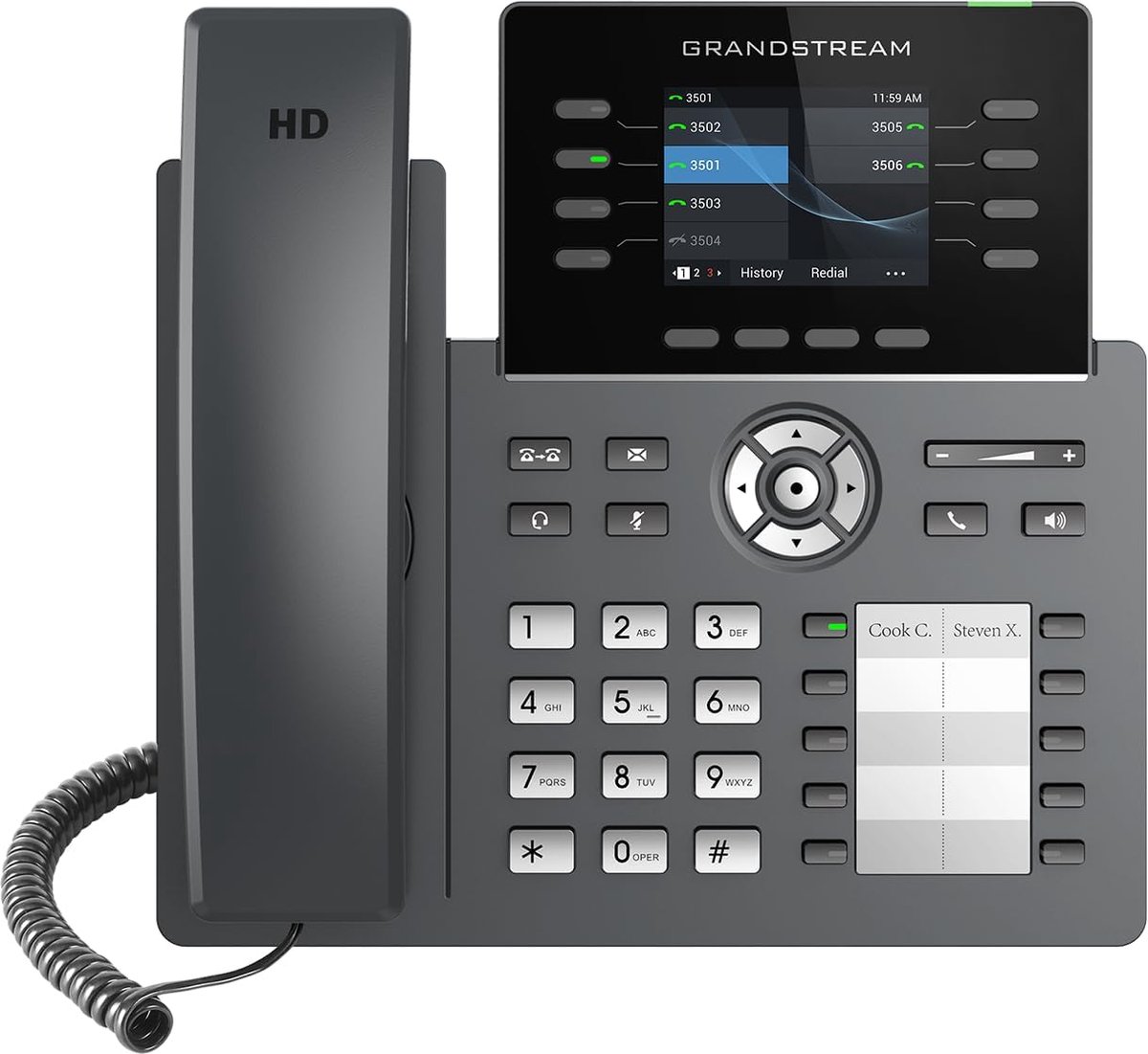 IP Telefoon - VoIP Telefoon - Zakelijk Communiceren - Noise-Shield Technologie - Gigabit Ethernet - Zwart