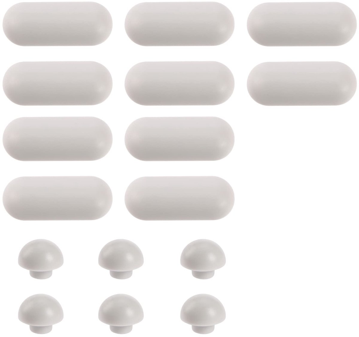 Dailygoods- Toiletzitting Bumpers Set - 10x Ovale Bumpers - 6x Ronde Bumpers - Geluidsreductie - Universeel - LDPE/EVA Materiaal - Wc-bril