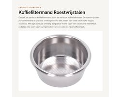 Dailygoods- Koffiefiltermand Roestvrij staal - Herbruikbare Portafiltermand - Eenvoudig schoon te maken - Poreus ontwerp - Voedingskwaliteit - Duurzaam en corrosiebestendig - Filterhouder