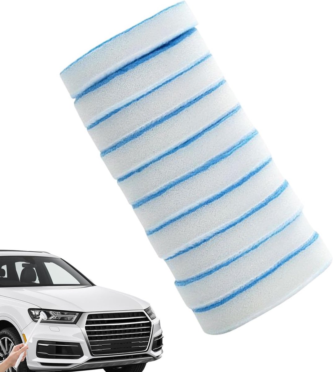 Voorruitreiniger Tool - Glas Borstel - Auto Ramen Wassen - Vervangbare Kop - 15 x 8 x 8 cm - Wit