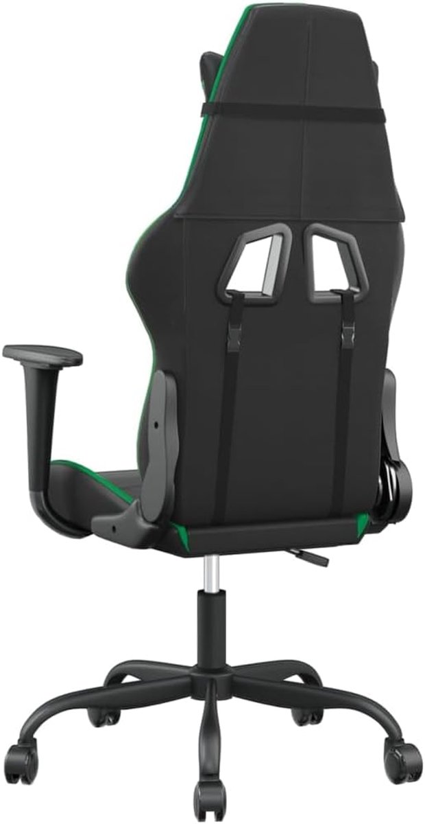 Gaming Stoel - Comfortabele Stoel - Langdurig Zitten - Verstelbare Rugleuning - 45 cm Zitdiepte - Zwart Groen — afbeelding 5