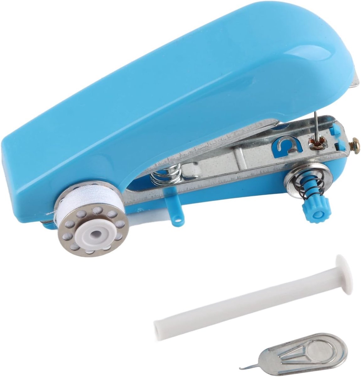 Handheld Naaimachine - Mini Stikmachine - Snel Repareren - Automatische Doekvoeding - 10 x 7 cm - Blauw
