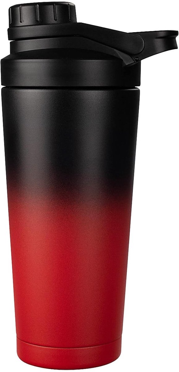 Dailygoods- Proteïne Shaker Dubbelwandig - Roestvrij Staal - BPA-vrij - Lekvrij - Vacuüm-geïsoleerd - Antislip Huls